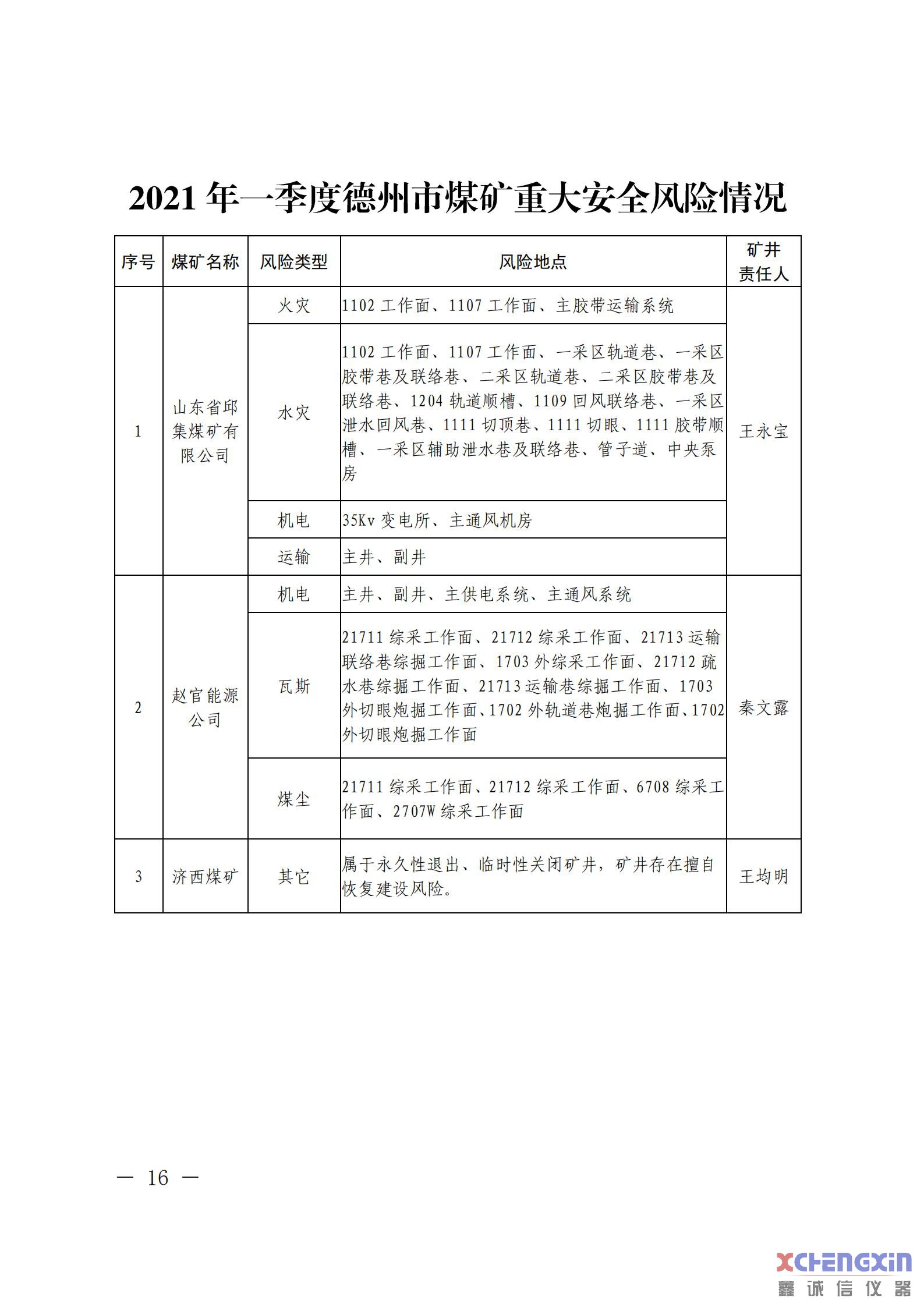 《山东省煤矿2021年一季度重大风险分析研判结果煤质分析仪器